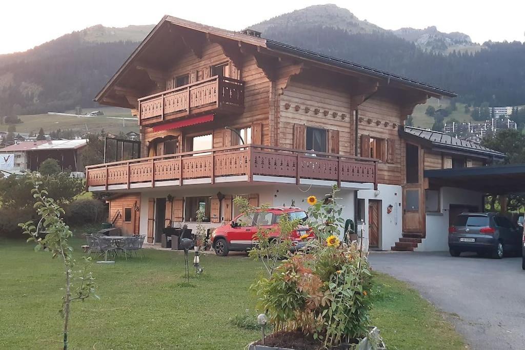 Studio Dans Un Chalet Avec Jardin Privatif Leysin Exteriör bild