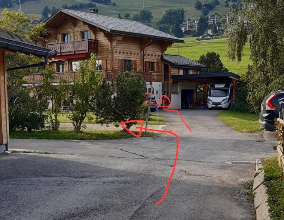 Studio Dans Un Chalet Avec Jardin Privatif Leysin Exteriör bild