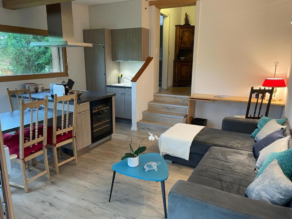 Studio Dans Un Chalet Avec Jardin Privatif Leysin Exteriör bild