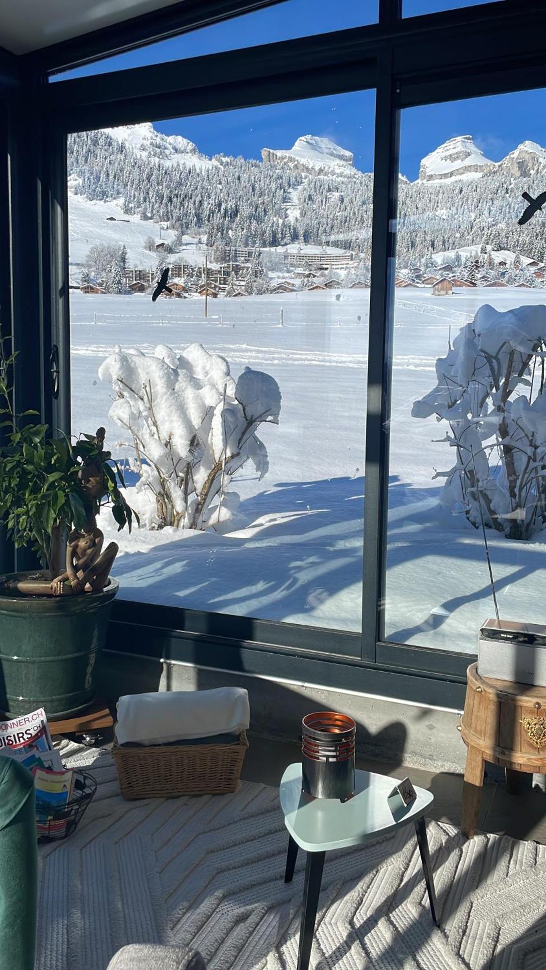 Studio Dans Un Chalet Avec Jardin Privatif Leysin Exteriör bild