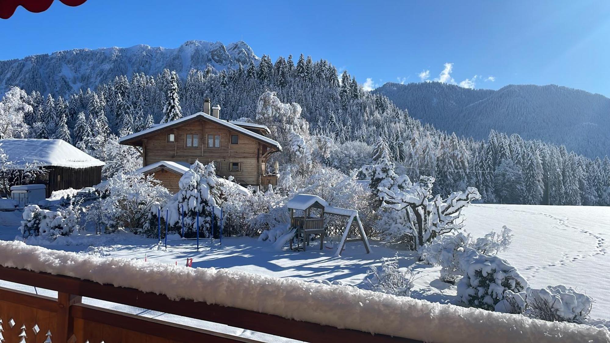 Studio Dans Un Chalet Avec Jardin Privatif Leysin Exteriör bild