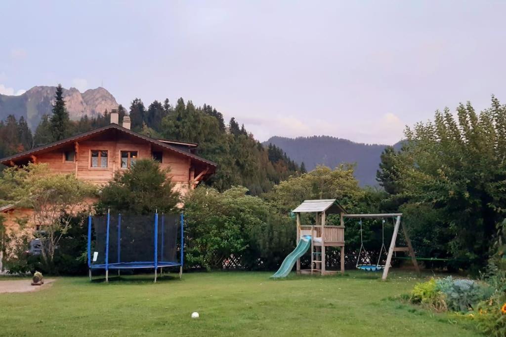 Studio Dans Un Chalet Avec Jardin Privatif Leysin Exteriör bild